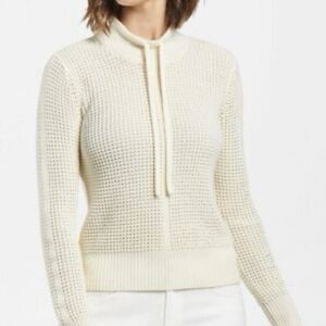 Peter Millar Silk Blend Knit Texture Sweater.  Color: Cream Sz: Small